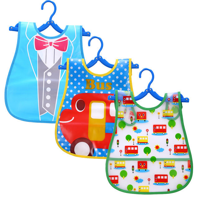 Toyech-3-Piece Baby Sleeveless Waterproof Bibs-Style 5