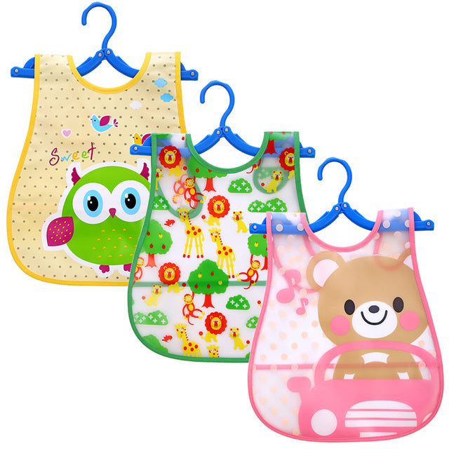 Toyech-3-Piece Baby Sleeveless Waterproof Bibs-Style 3