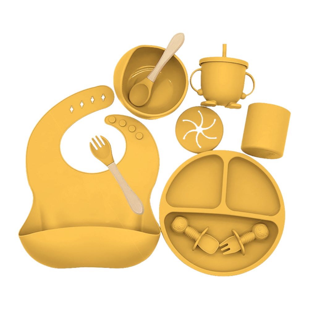 Toyech-Complete Silicone Baby Feeding Set-Yellow