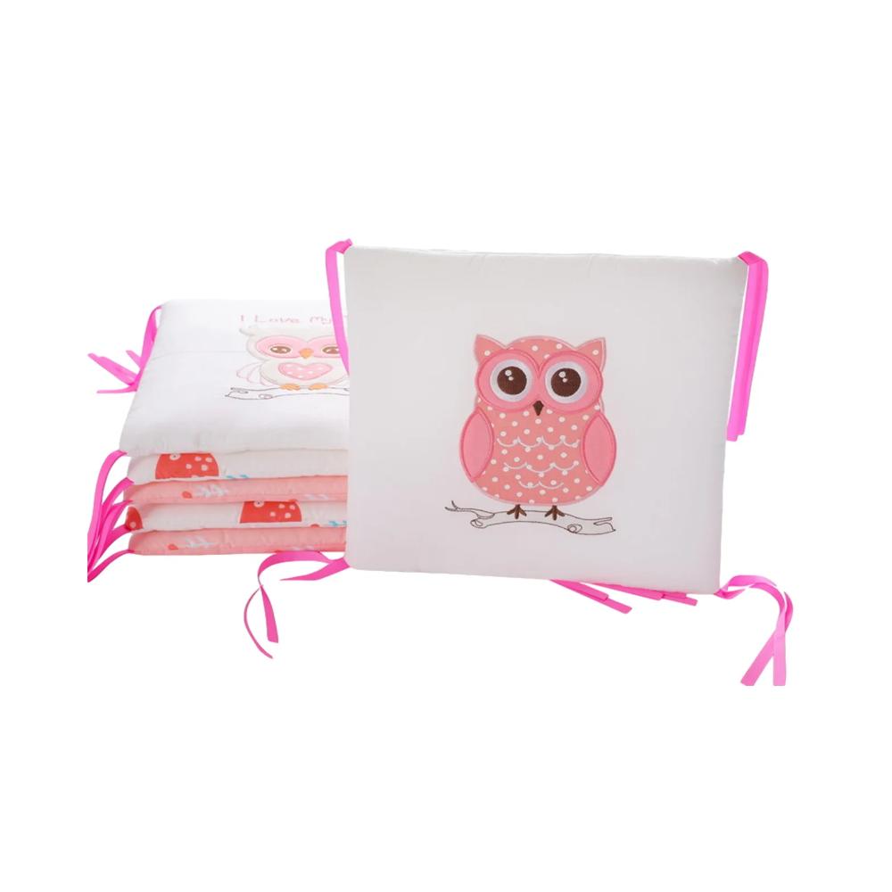 Toyech-6 Pcs/Set Baby Crib Bed Bumper-Pink