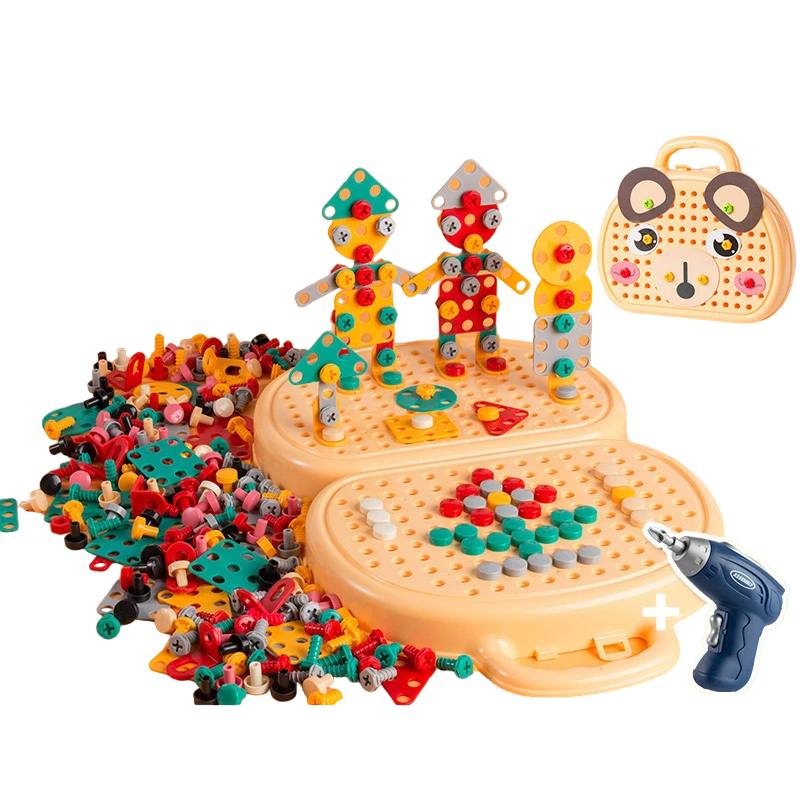 Toyech-Children's Electric Drill Assembly Puzzle Toy-Dog driller with box