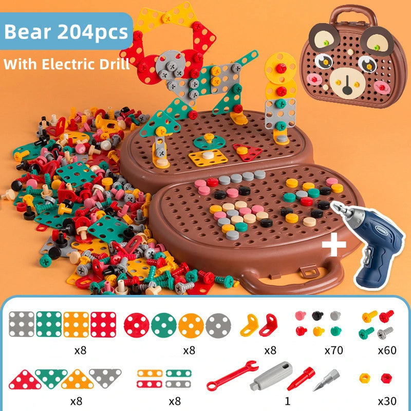Toyech-Children's Electric Drill Assembly Puzzle Toy-