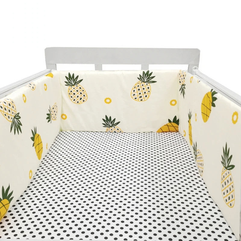 Toyech-Printed Cotton Baby Cot Bumper for Bed Protection Accessories-Fruits