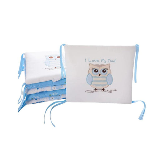Toyech-6 Pcs/Set Baby Crib Bed Bumper-Blue