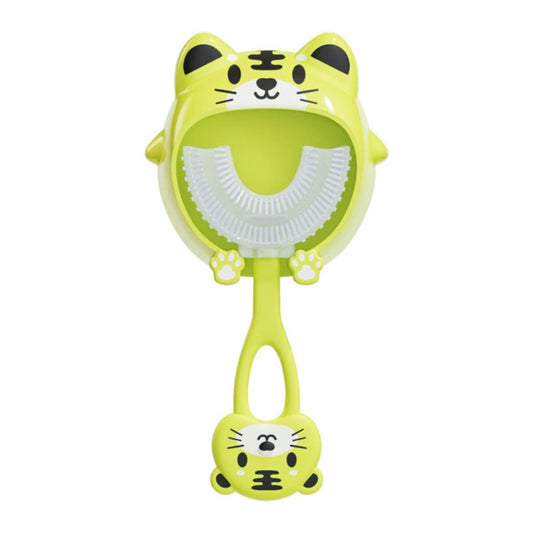 Toyech-Baby Toothbrush 360 Degree U-Shaped-Green Tiger