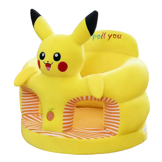 Toyech-Washable Cute Cartoon Cover Baby Sofa with Support Cotton Seat-Yellow