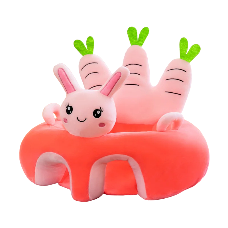 Toyech-Washable Cute Cartoon Cover Baby Sofa with Support Cotton Seat-Pink